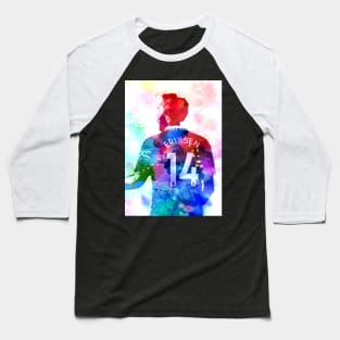 Christian Eriksen Watercolor Baseball T-Shirt